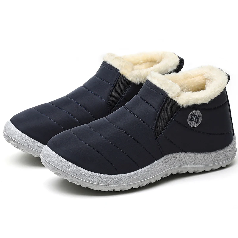 Men Boots Classics Waterproof Snow Boots For Winter Shoes Men's Black Fur Boots Ankle Winter Footwear Casual Botas Para Hombre