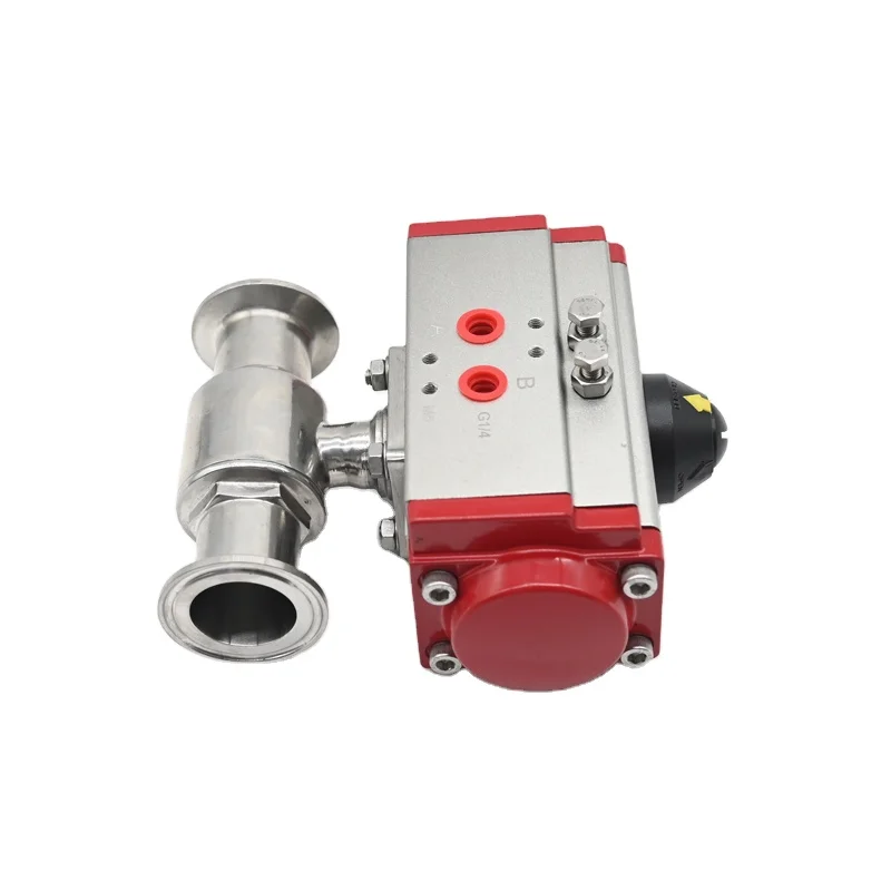 JTAIV DN15-DN100 Pneumatic sanitary quick-fit 2 way stainless steel pneumatic actuator Pneumatic Quick Install Ball Valves