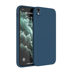 Original Luxury Ultrathin Liquid Silicone Camera Protect Case with Square Design for OPPO R9S (Blue)
