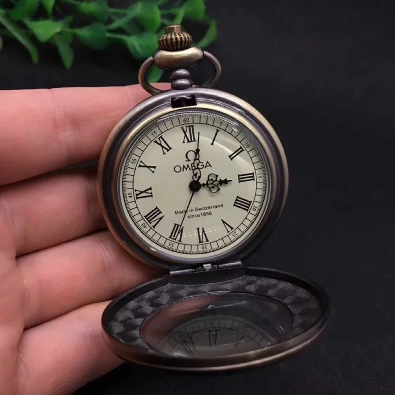 Antique Mechanical Pocket Watch European Retro Double Shell Men's