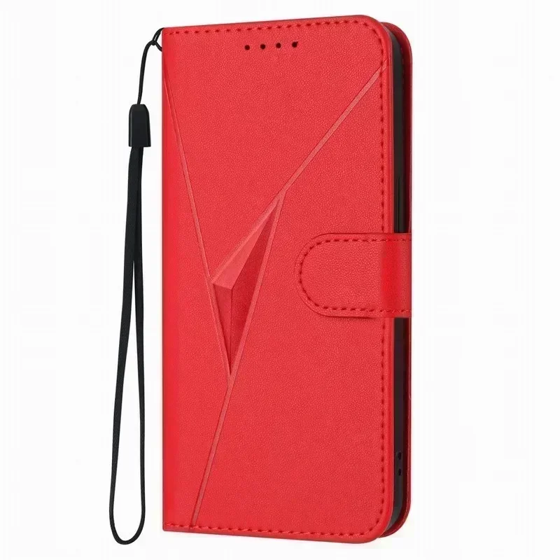 3D Triangle Pattern Phone Cover with Card Slot