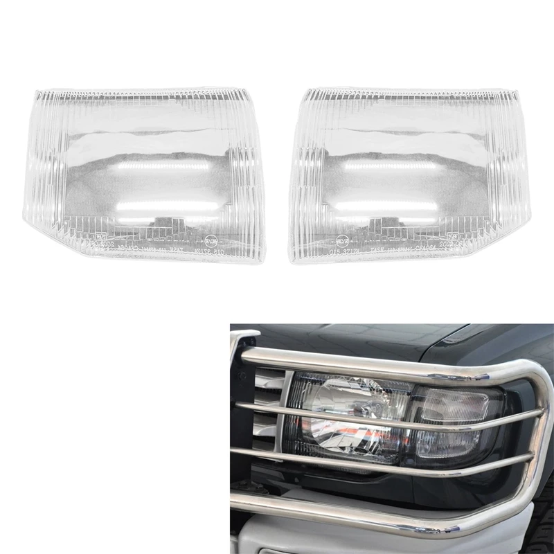 

NEW-For Mitsubishi Pajero V31 V32 V33 Left+Right Headlight Shell Lamp Shade Transparent Lens Cover Headlight Cover