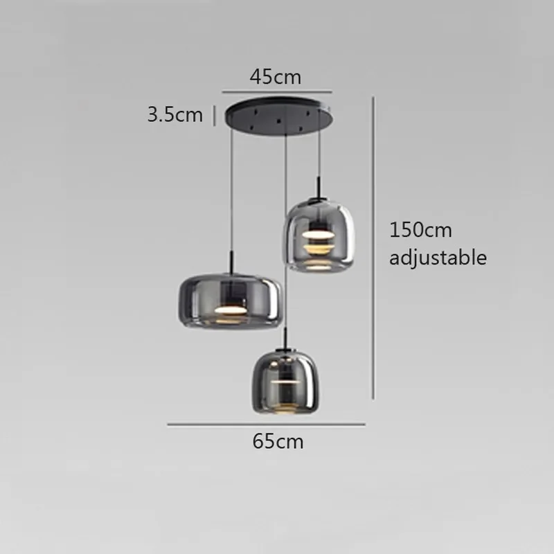 LED Modern Glass Pendant Light Amber Hanging glass Lamp For Dining Room Bar Indoor Decor Lighting Bedroom Bedside Led Luminaire Pendant Lights Pendant Lamp Rope Pendant Lamp