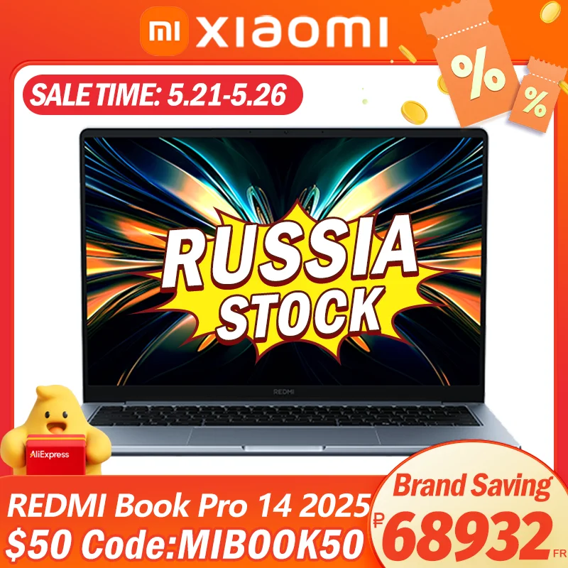 Notebook Laptop Xiaomi REDMIBOOK Pro 14 intel Ultra 5 225H/Ultra 7 255H 16/32GB 1TB 14inch 2.8K 120Hz Screen