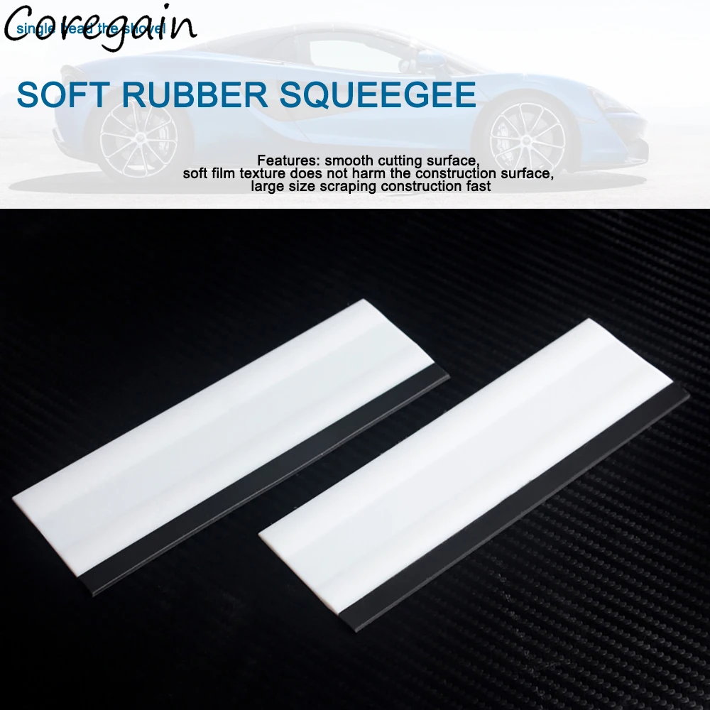 3Pcs Soft Rubber Water Scraper 15cm Glass Cleaner Car Windshield Wiper Window Tint Squeegee Vinyl Wrapping Application Tool