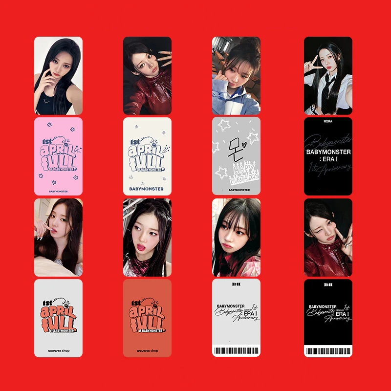 Kpop Babymonster 1ST ANNIVERSARY Member Personal Selfie Cards 8Pcs