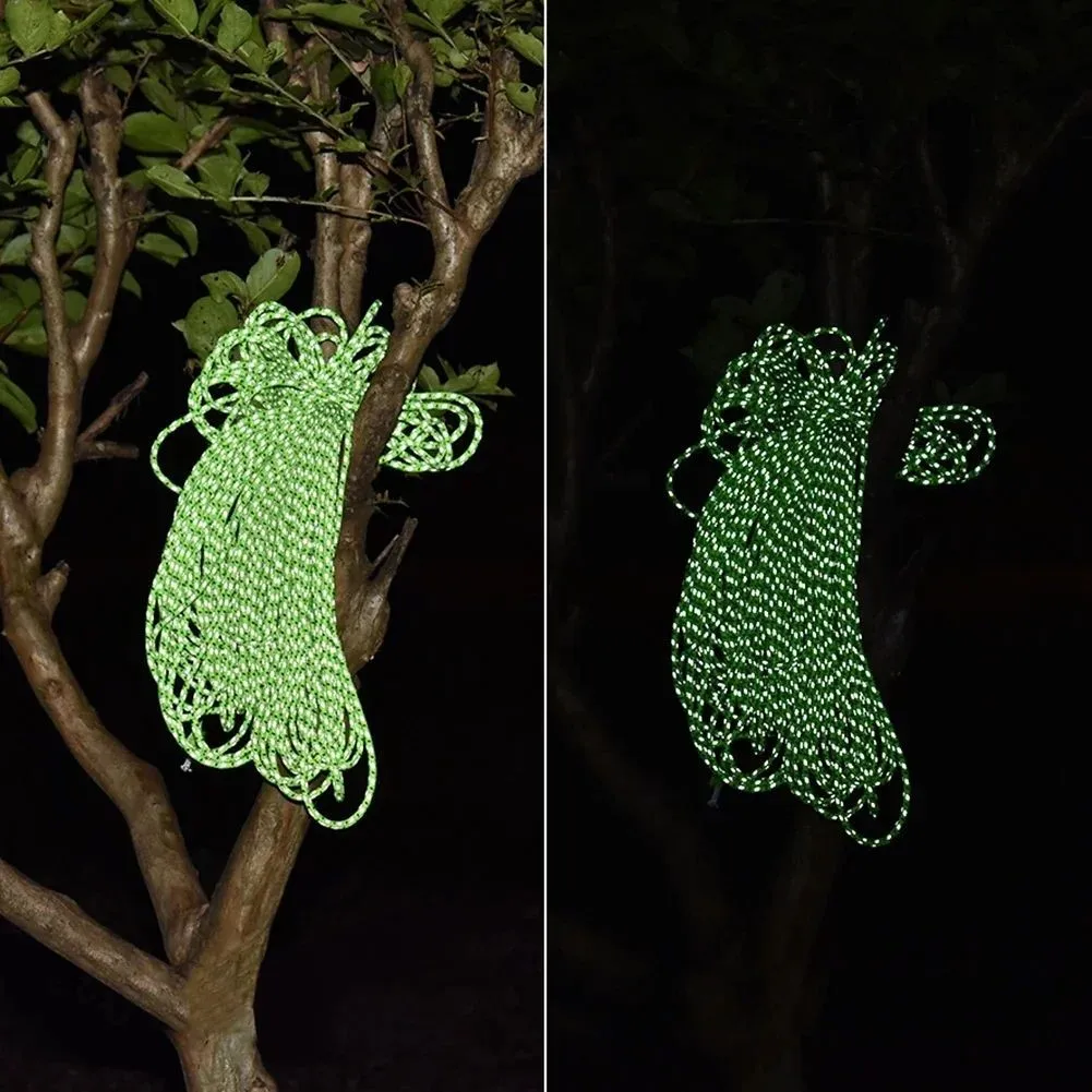 Reflective Wear-Resistant Outdoor Paracord Rope for Survival and Mountaineering - 2.5mm, 50M