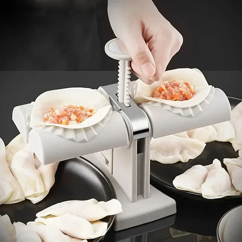 

Manual Press Dumpling Maker Easy To Use Mould DoubleHead Wrapper Dumpling Pastry Making Tools Food Machine Kitchen Accessories