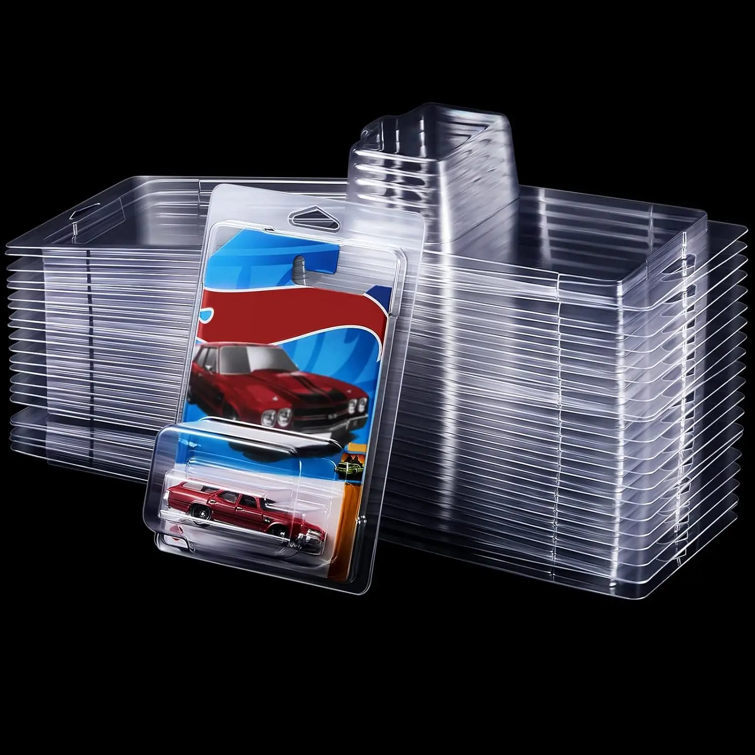 Crystal Clear Clamshell Display Case Set – Dust-Proof & Scratch-Resistant Protection for Miniature Collectibles