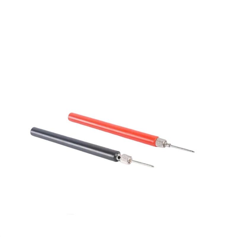 

2PCS Multimeter Spring Test Probe Tip Insulated Test Hook Wire Connector Test Needles Electrical Test Probe Test Leads 128mm