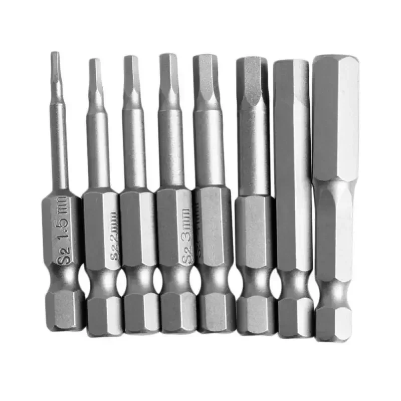 Hex Key Allen Bits 8Pcs Quick Change Connect Impact Driver Power Drills Metric 1/4" Hex Shank For Power Drill/Electric Tool