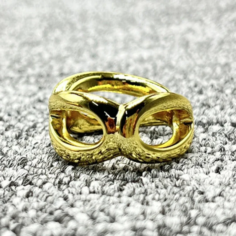 Best Sellers2022 New Fit Fashion Silver Plated 925 14K Gold Charm Ring Niche Jewelry Gift