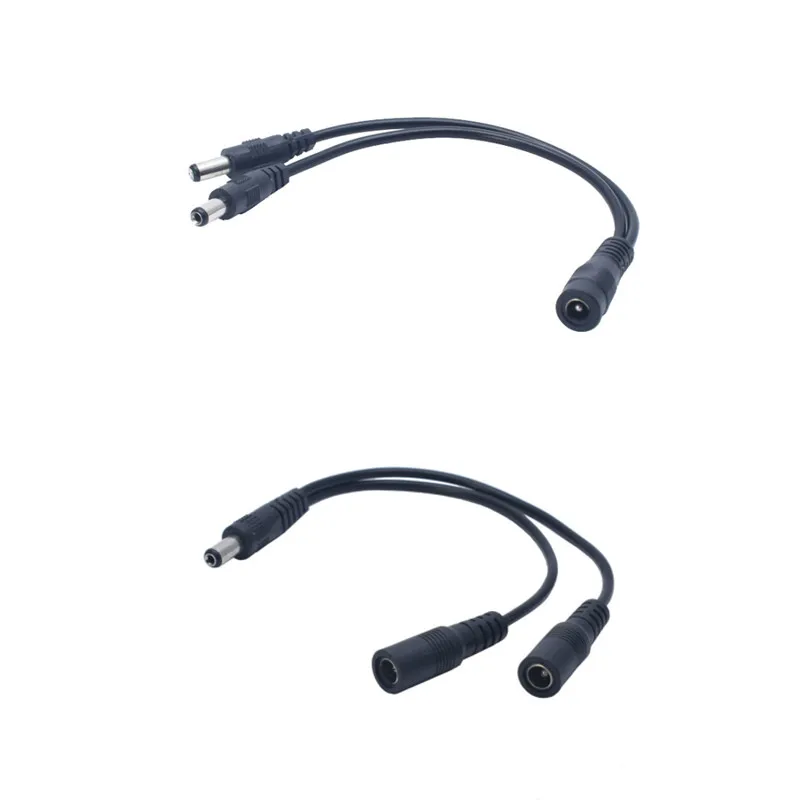 5 pz DC 5.5x2.1MM spina Jack cavo cavo Pigtail connettore DC 12V 5.5x2.1mm maschio femmina cavo adattatore di alimentazione cc bianco  13