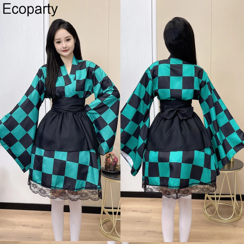 Disfraz de Anime Demon Slayer para mujer, Kamado, Nezuko, Tanjirou