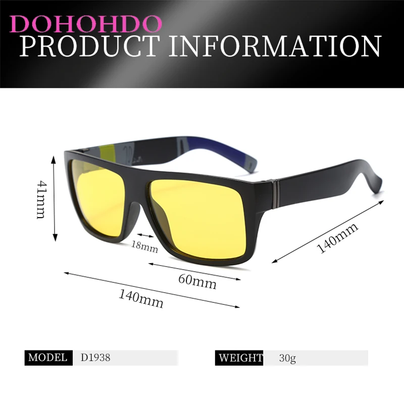 Night Vision Glasses Night Vision Sunglasses Driving Sunglasses DOHOHDO Men Women Night Vision Glasses Polarized Sunglasses Yellow Lens Anti-Glare Goggle Night Driving Sunglasses Eyewear UV400