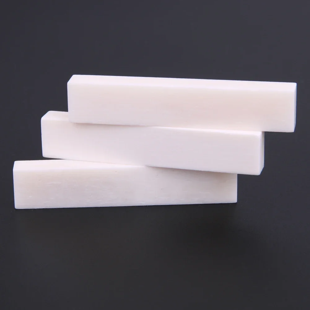 3/5/10Pcs Blank Bone Nut Saddle for Guitar Bass Bridge Instrument Parts Accessories Replacement Buffalo Bone Nuts