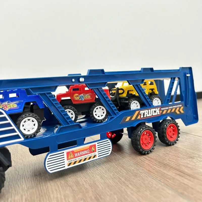 Transporter Toy Truck Girls Sliding Transporter Vehicles Toys Car Truck With Ramp & Carry Storage, Kid Toys Vehicles For Home 3