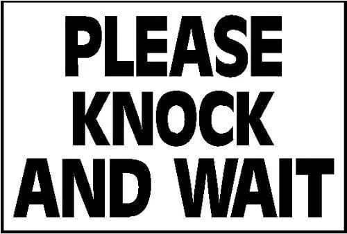 

Customizable Please Knock and Wait Metal Signs Aluminum Sign Novelty Outdoor Vintage Tin Sin Plate Metal Wall