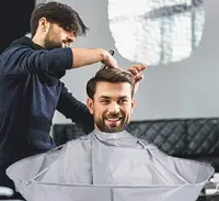 Cape de coupe de cheveux Cape de coupe de cheveux Cape de barbier capteur de cheveux Cape de cheveux outils de coupe de cheveux parapluie Cape de Salon de coiffure 1