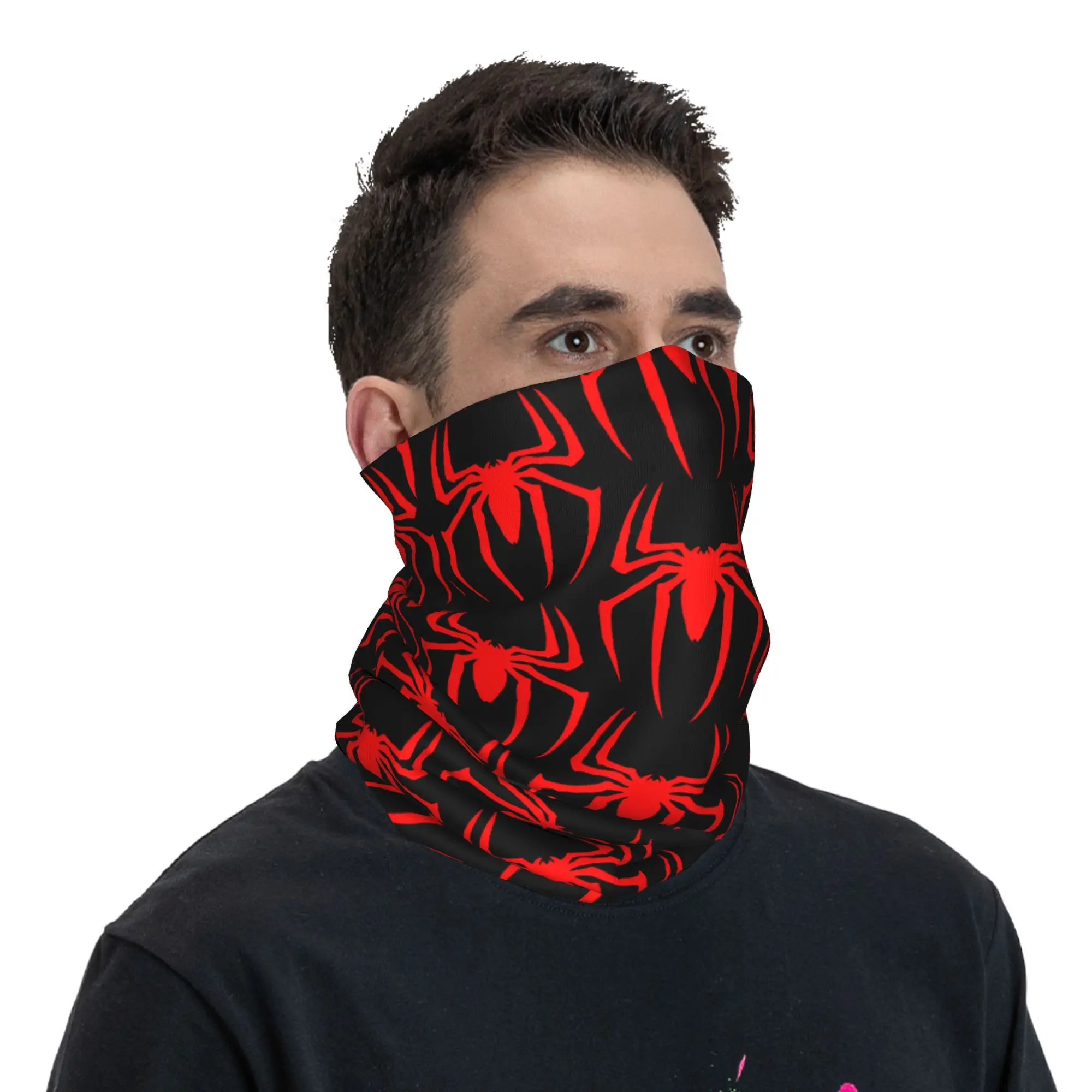 Spiderman Cartoon Superhero Bandana Neck Gaiter Windproof Face Scarf Cover Men Women Headband Tube Balaclava cycling bandana neck wrap neck gaiter bandana neck cover headband tube