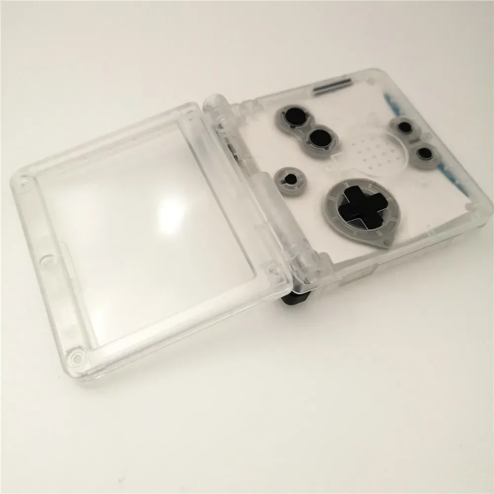 Replacement Repair Transparent Housing Shell Case Cover Part Kit Button Pads Crystal for Gameboy Advance SP GBA SP gba single card