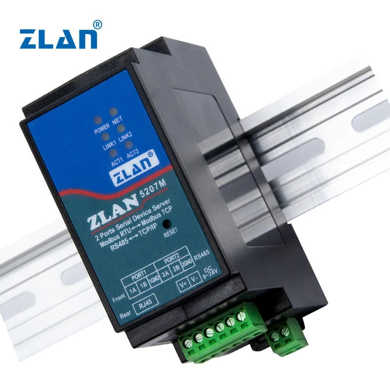 ZLAN5207M RJ45 soros modbus tcp Ethernet iot rs485 Kapubejáró