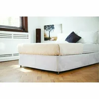Jupe de lit enveloppante de qualité supérieure en similicuir suédé de luxe avec trois côtés et élastiques excellents pour un ajustement facile 5