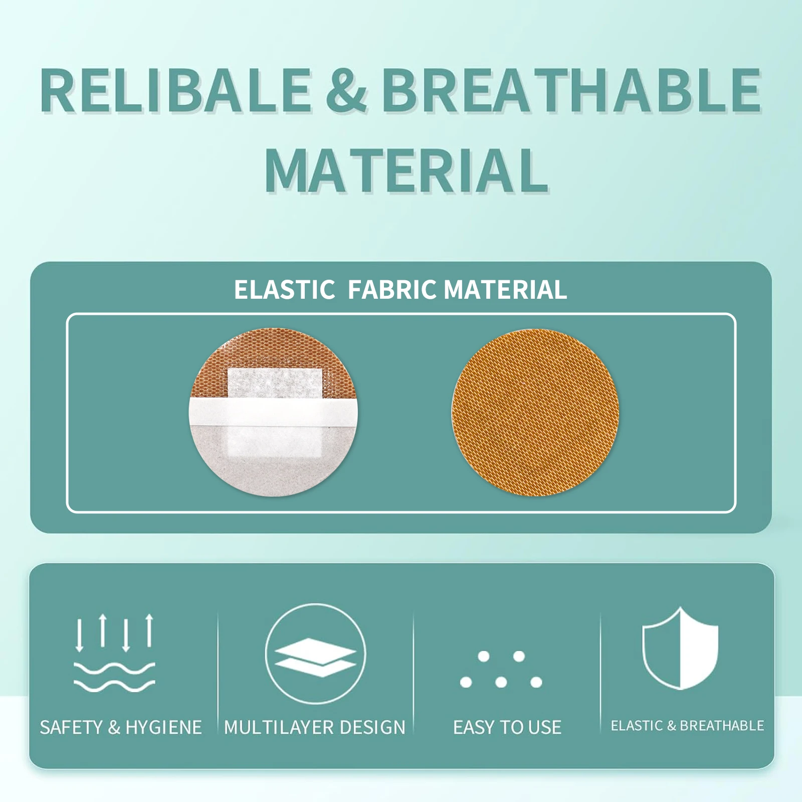 100 Stück runde Pflaster Impfstoff Patches sterile hä mosta tische Patch elastische Stoff wasserdichte Wund klebe bandage Erste-Hilfe-Kit – Detail 11