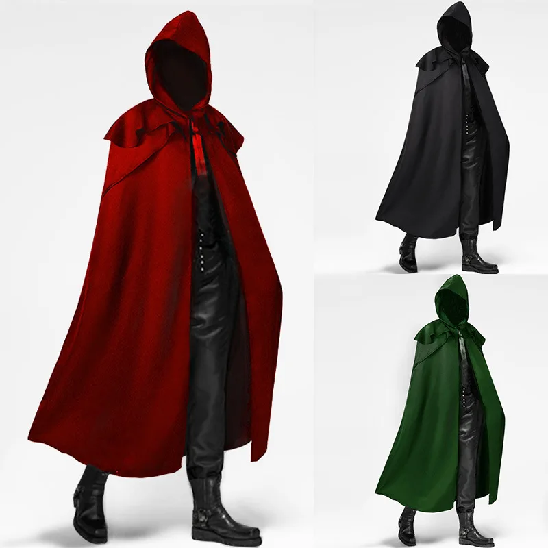 

New Halloween Party Medieval 4-Color Cape Gothic Men's Cape