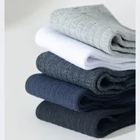 95% Pure Cotton Socks Men Business Dress Anti-bacterial Long Socks 3