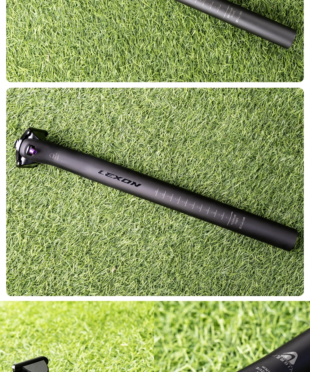 Lexon ultraleichte 145g/155g Fahrrads attel stütze Carbon 27.2/31,6mm zwei Größen MTB/Kies/Rennrad Sitzrohr 350mm Länge Sattelstütze – Detail 16