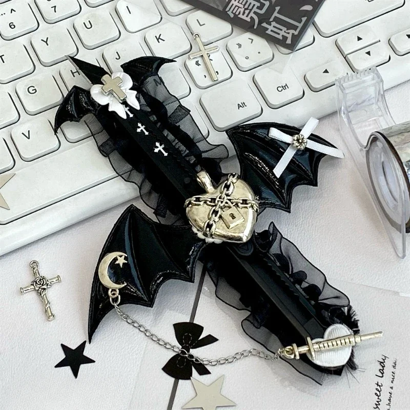 Retro White Black Color Letter Opener Cartoon Dragon Wings Bow Box Opener Handmade Scrapbook Paper Cutter Student Supplies paper cutter mail opener craft cutting knife