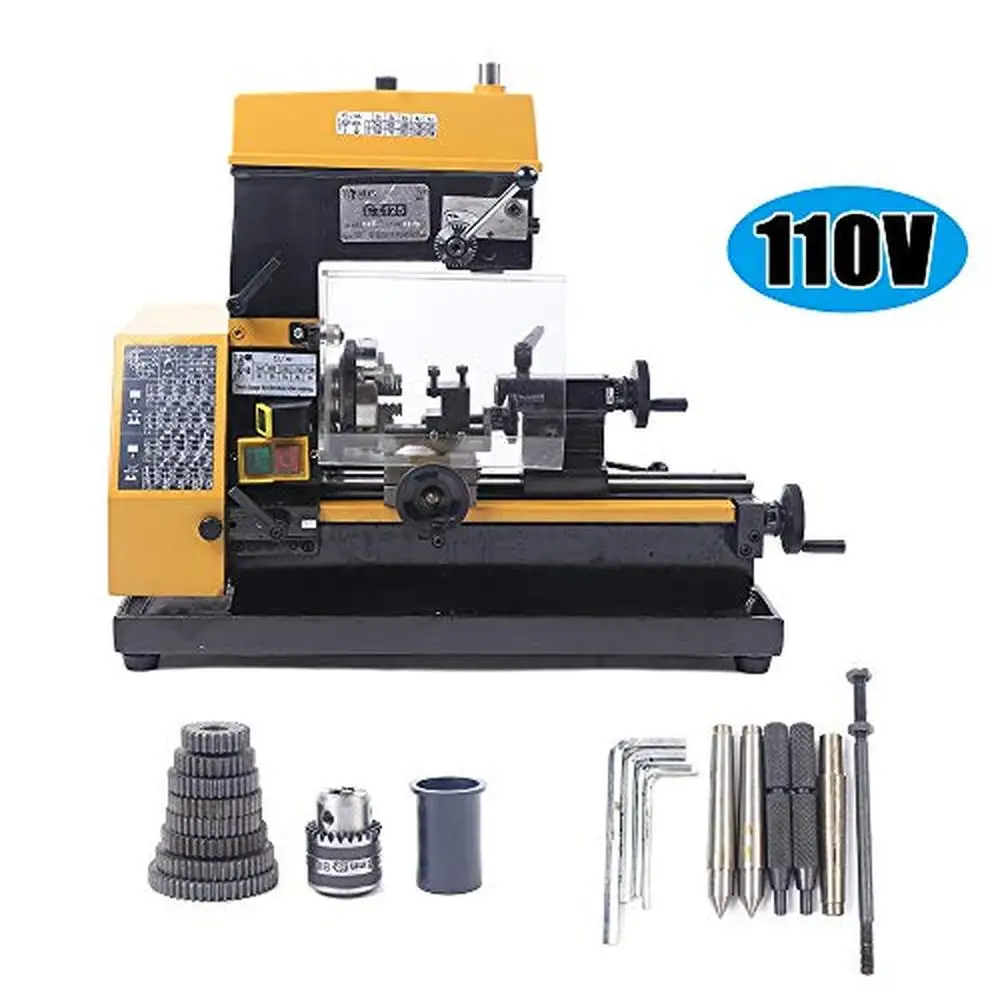 3 in 1 Micro Multi-Function Woodworking Lathe Drilling & Milling Machine 360° Rotatable Head Precision Performance Dovetail Rail 3