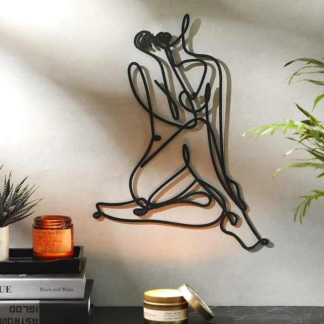 Minimalist Female Body Wire Art