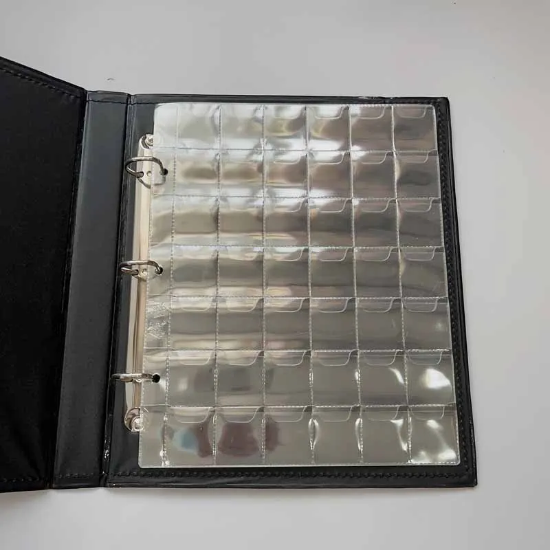 New10 PCS/Lot 42 grid/sheet PVC sheets for coins album transparent inside pages 252*200mm inners of collection coin holders