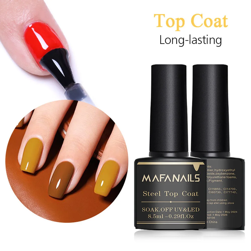Nail Gel Top Coat No Wipe UV Gel Polish Sealing Clear