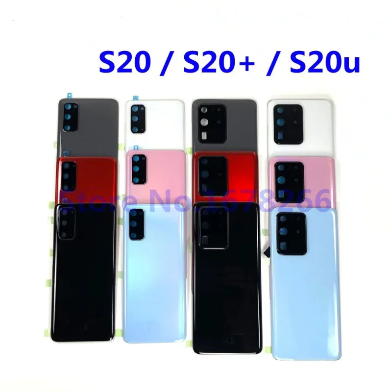 Phone Back Cover Glass Phone Back Cover Back Glass For Samsung Galaxy S20 G980 S20+ Plus G985 S20 Ultra G988 S20U Back Panel Battery Glass Cover Rear Door Housing Case