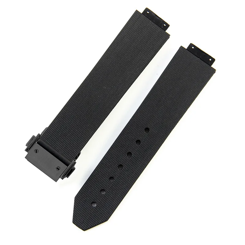 Silicone Watch Strap with Stainless Steel Folding Buckle Bracelet