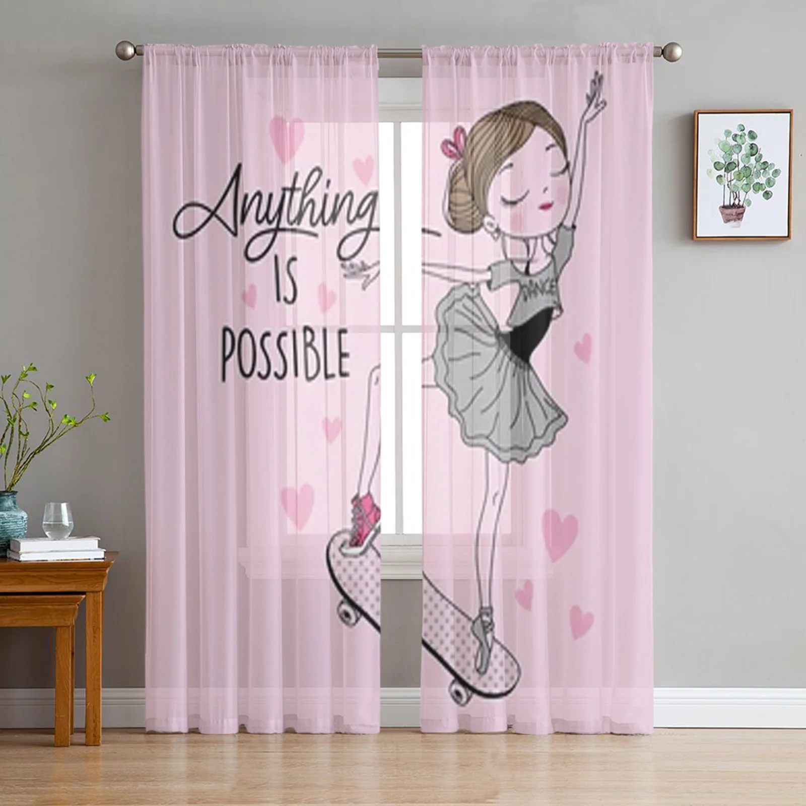 Curtains Sheer Pink Room Girl Pink Curtains Girl Modern Bedroom