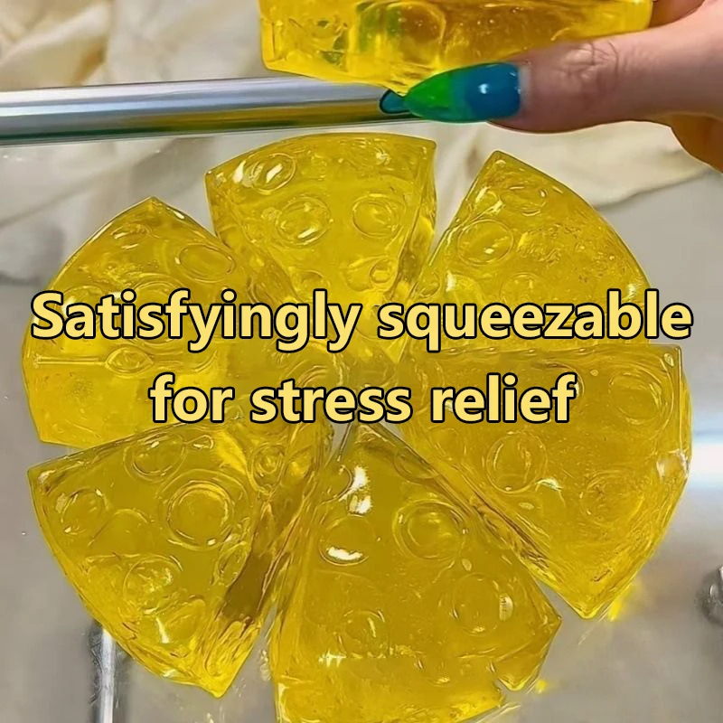 Squishy Honey Cheese Square Fidget Toy – Super Soft, Funny Anti-Stress Sensory Gift