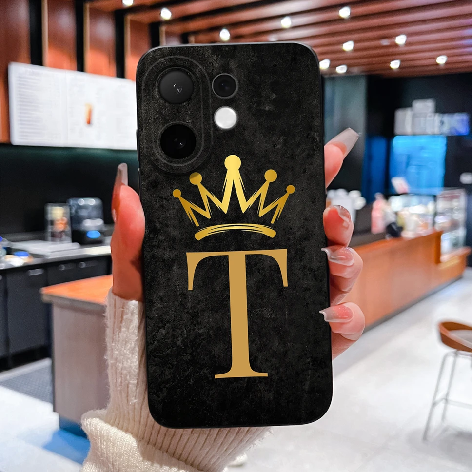 Luxe Alphabet Soft Silicone Anti-Drop Phone Case - Full Coverage