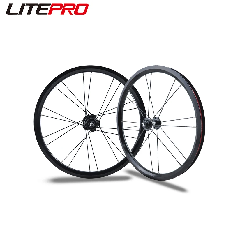Liteproelite Bici Pieghevole Esterna 7 Velocità Wheelset 16/20 Fori Lega 16 Pollici 349 Ruota Per Brompton Esterno 7 Velocità Bici