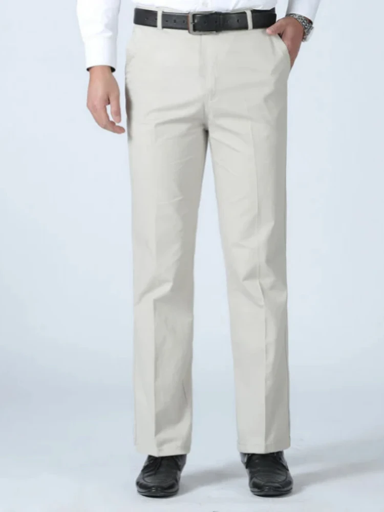 100% Cotton Summer Thin Suit Pants Mens Casual Autumn Thick Classic Business Fashion Stretch Trousers Male Brand Clothes KOACUS 3