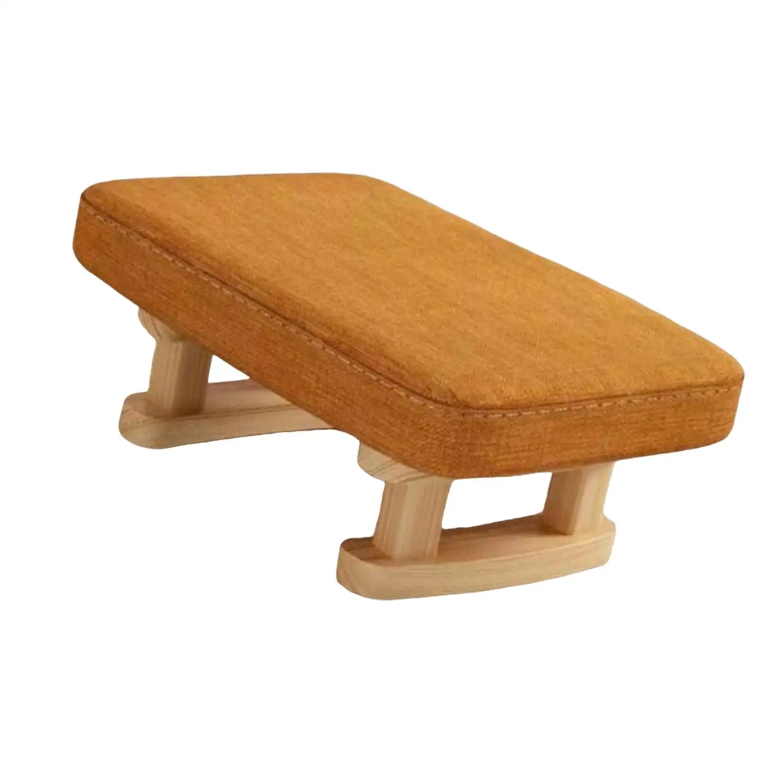 כסא צעדים עץ אוטומן קטן, ספסל ריבועי יחיד נושם לסלון וחדר שינה.