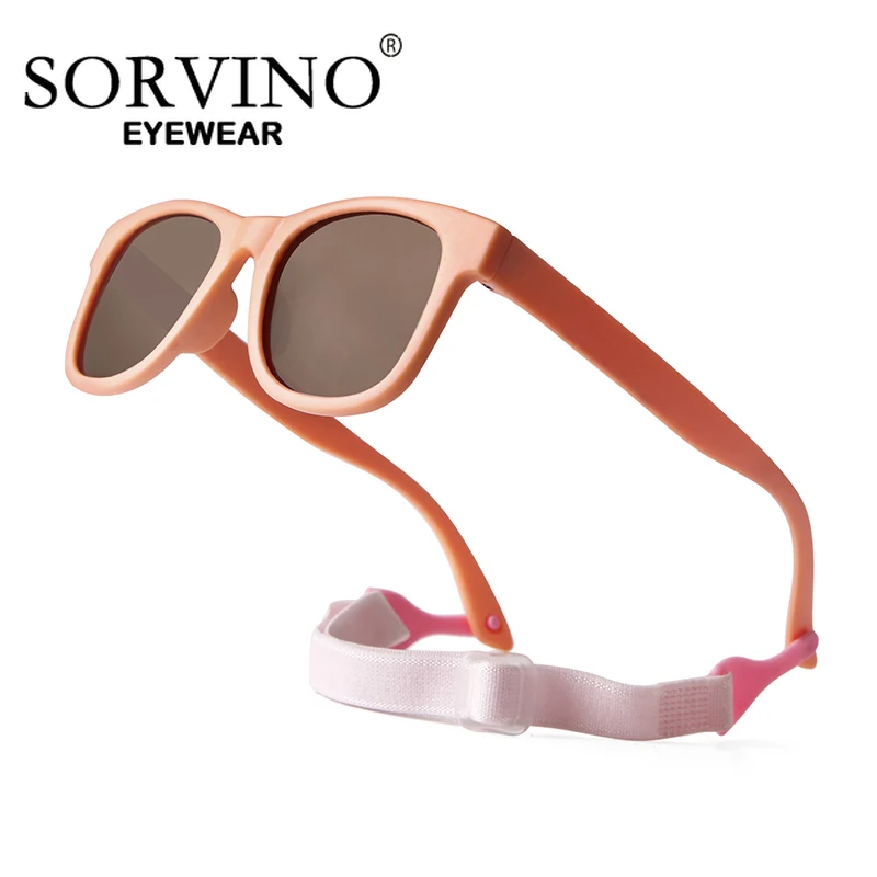 Kids Polarized Sunglasses TR90 Vintage Boys Girl Square For Children Baby UV400 Eyewear