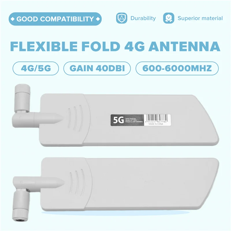 2PCS 5G 안테나 WIFI 안테나 5G/3G/4G/GSM 풀 밴드 글루 스틱 옴니 무선 스마트 미터 라우터 모듈 게인 화이트 SMA Male-A86G