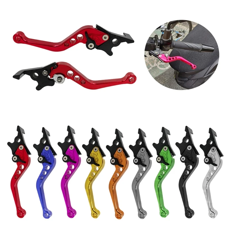 Adjustable Double Disc Brake Motorcycle Modification Accessory Double Disc Brake Handle Lever 2Pcs Scooters Electric Bike