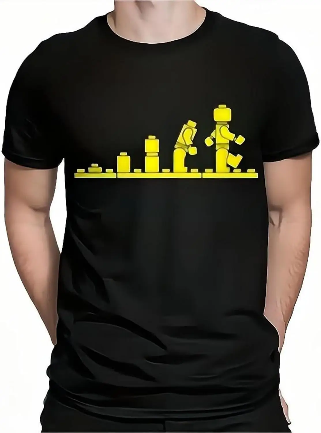 

Мужская футболка Evolution of brick, футболка из хлопка с коротким рукавом, полный размер