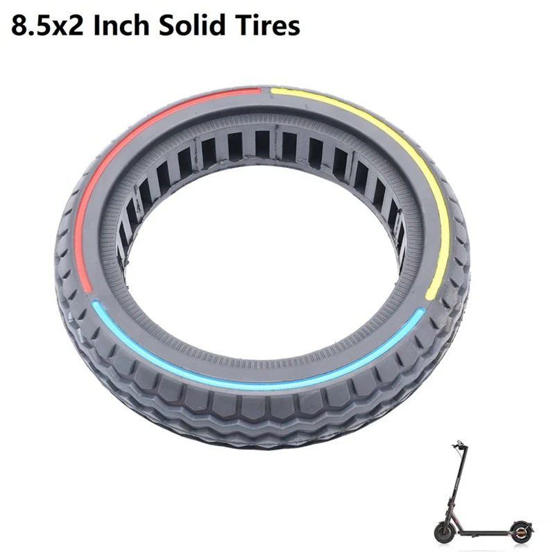 

8.5 Inch Solid Tires, Electric Scooter Wheels Replacement For Xiaomi M365/Pro/Pro 2/1S/3/3 Lite Scooter ,Colorful