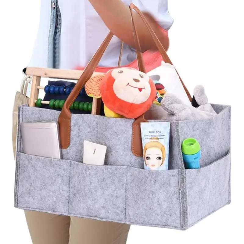 

Diaper Caddy Changing Table Diaper Storage Caddy Nursery Storage Basket For Boys & Girls Large Bag Newborn Care Items